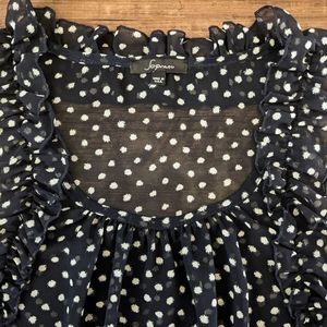 Soprano Polka Dot Ruffle Blouse